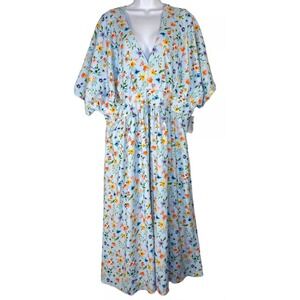 Alexia Admor Womens August Midi Dress Halogen Garden V-neck Plus‎ Size 2X #11